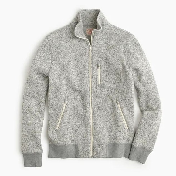 Jcrew Summit Marled Fleece Zip Up 